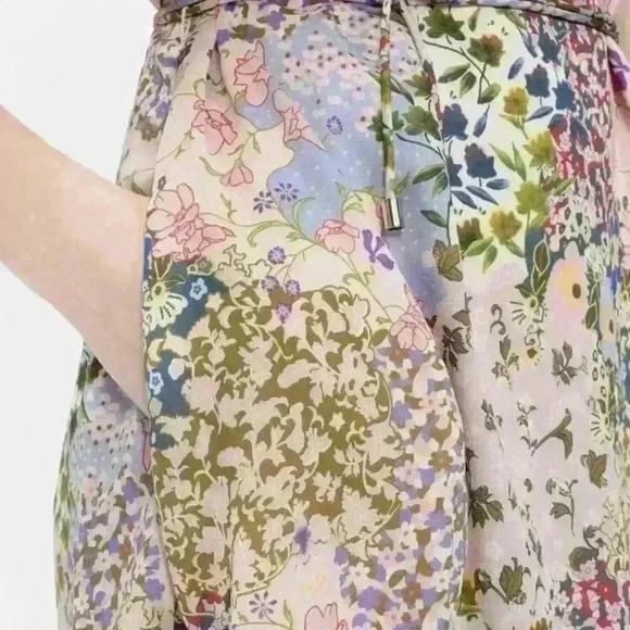 Ted Baker Lalu Urban Printed Fluted Hem Mini Dress  UK Size 1/ US size 4 - Picture 3 of 13